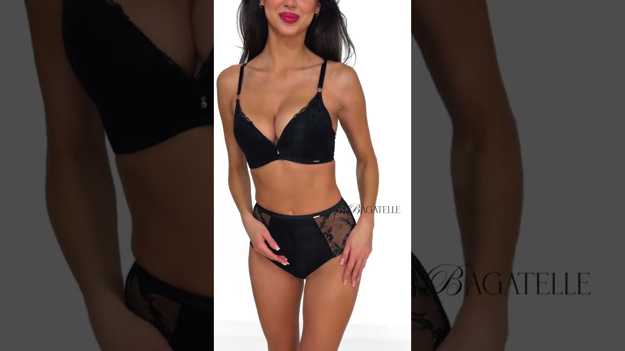 SUBLIME  biustonosz super push up czarny