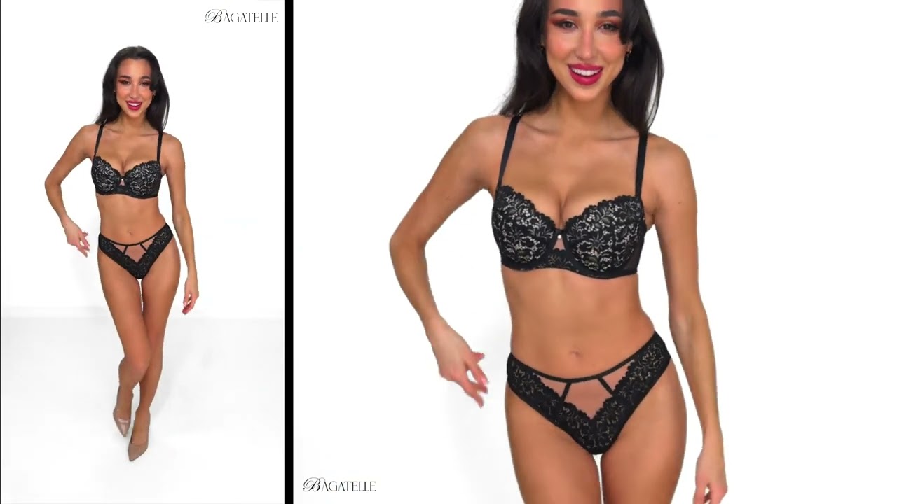 LARA BIUSTONOSZ push up czarny
