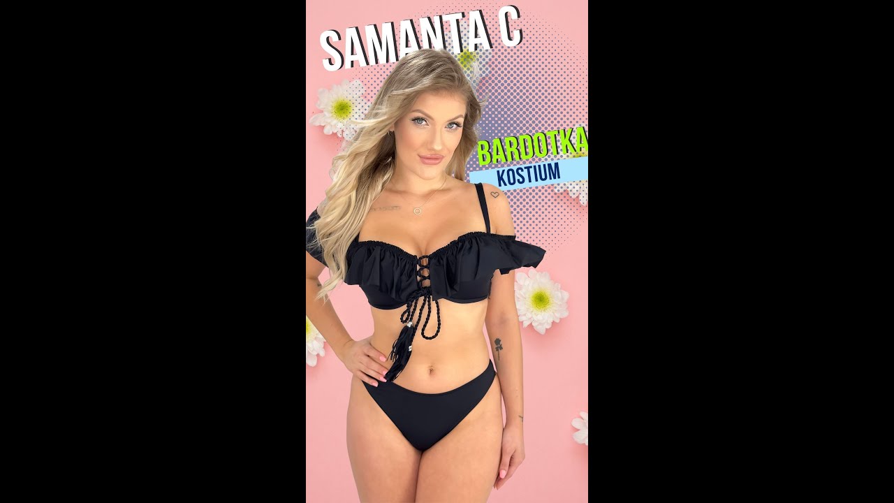 lavel samanta c negro kostium kąpielowy dwuczęściowy czarny FASHION
