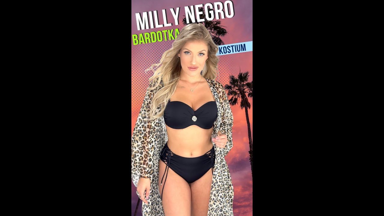lavel milly negro kostium kąpielowy dwuczęściowy czarny + kimono  FASHION