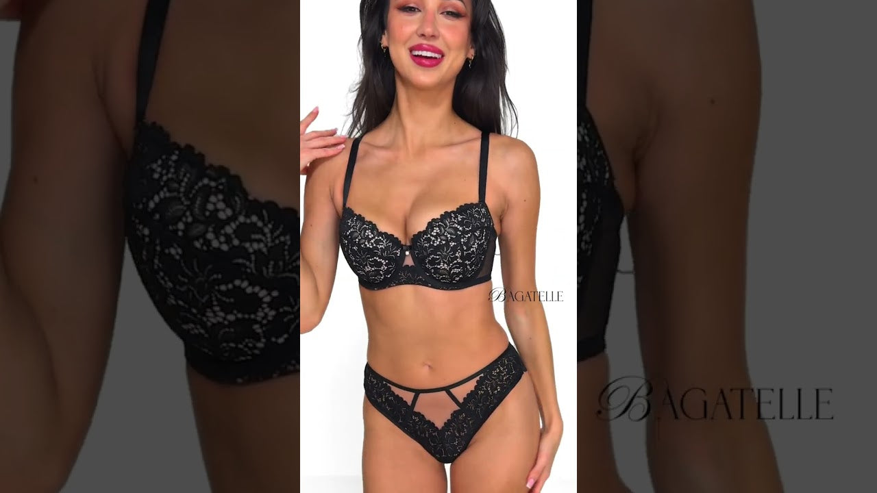 SUBTILLE  BIUSTONOSZ LARA  push up czarny