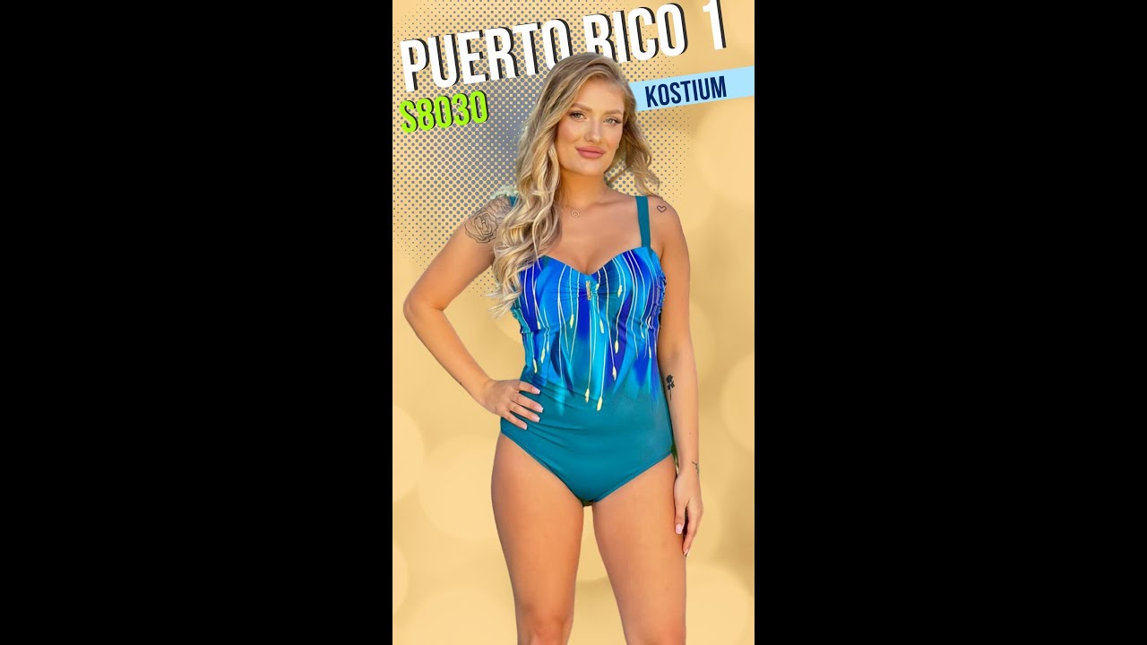 SELF S8030 PUERTO RICO KOSTIUM KĄPIELOWY JEDNOCZĘŚCIOWY KOLOROWY fashion model
