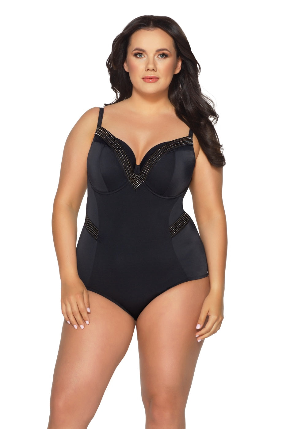 Ava SKJ 58 Kostium Kąpielowy Jednoczęściowy czarny
