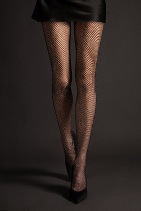 Síťované punčocháče Fiore Inga s lurexem 