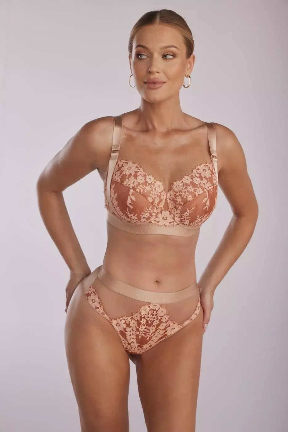 Lesklá měkká podprsenka Kinga