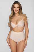 Majtki brazyliany bezszwowe, eleganckie, komfortowe, nude