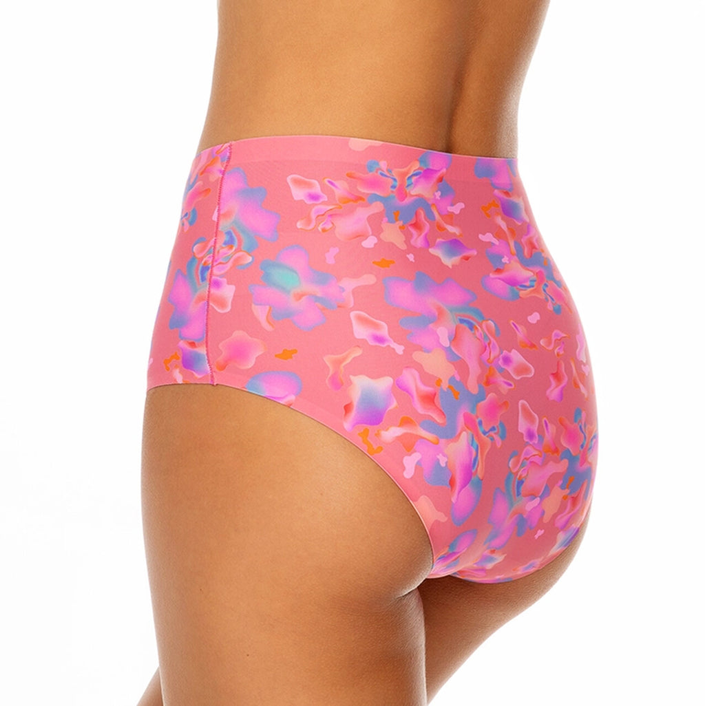 Růžové kalhotky Paloma Bloom Maxi s vysokým pasem